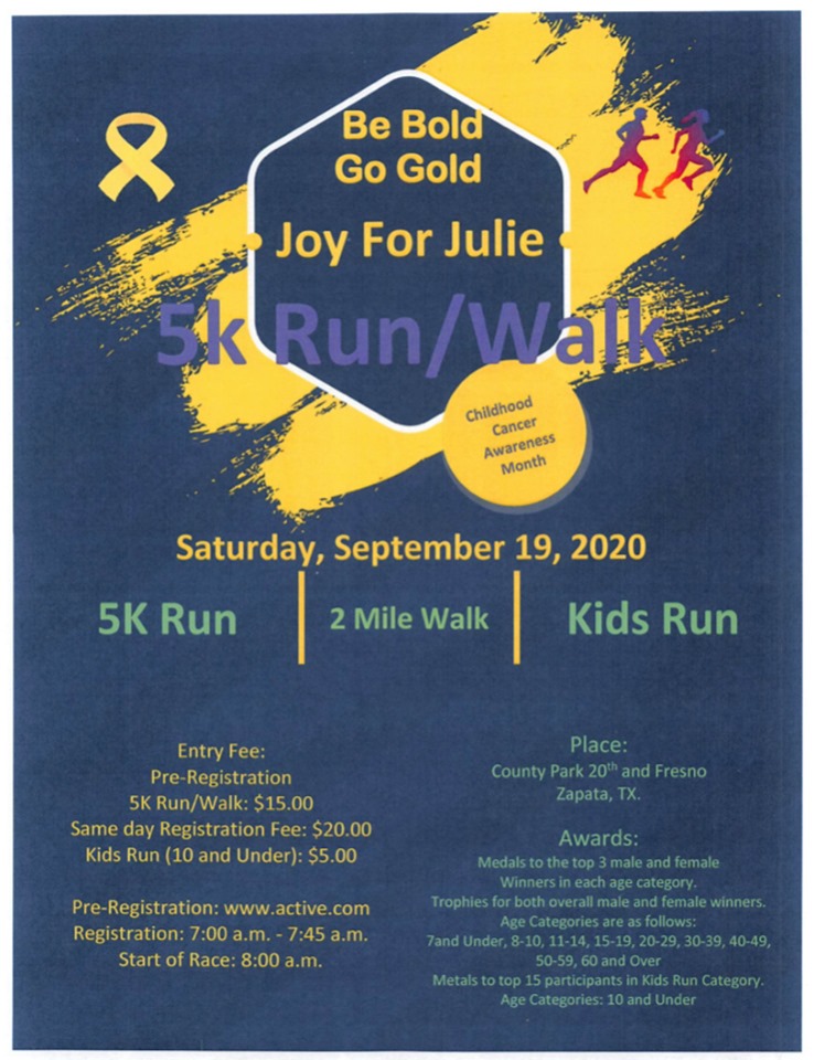 Joy for Julie 5k Run/Walk \u0026 Kids Run - cover image